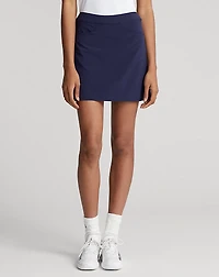 Back-Pleated Stretch Skort
