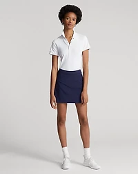 Back-Pleated Stretch Skort
