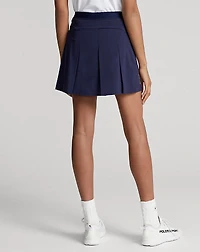 Back-Pleated Stretch Skort