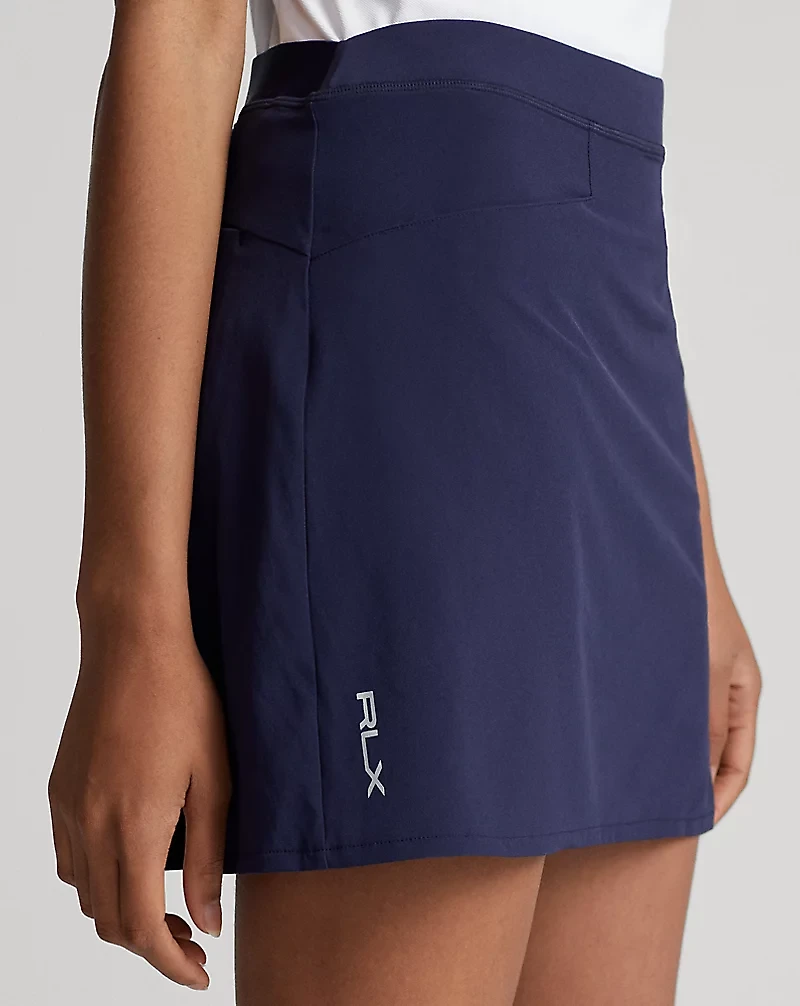 Back-Pleated Stretch Skort