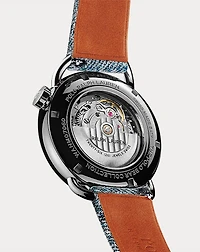 42 MM Denim Polo Bear Steel White Dial