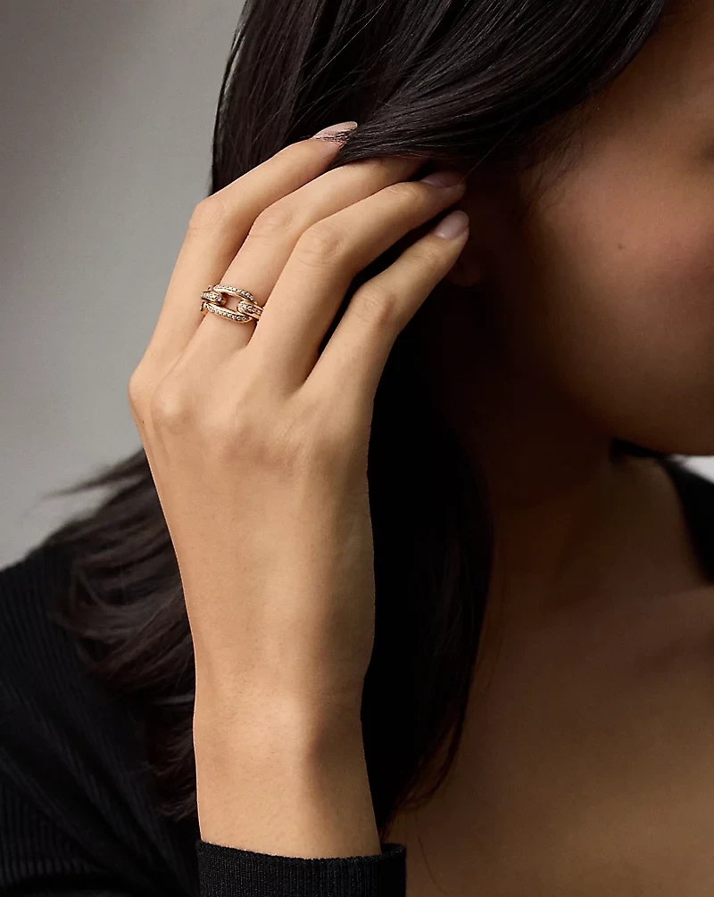 Pavé Diamond Rose Gold Ring