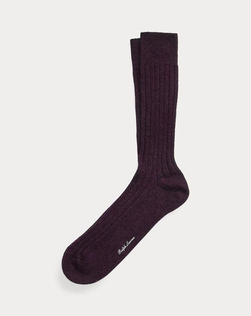 Ribbed Cashmere-Blend Dress Socks