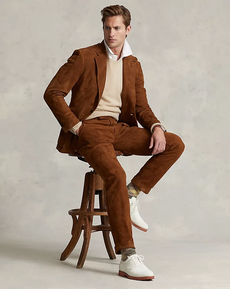 Suede Suit Trouser