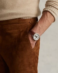 Suede Suit Trouser