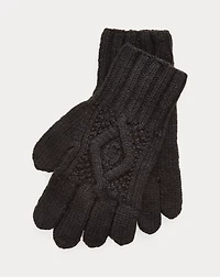 Hand-Knit Cable Cashmere Gloves