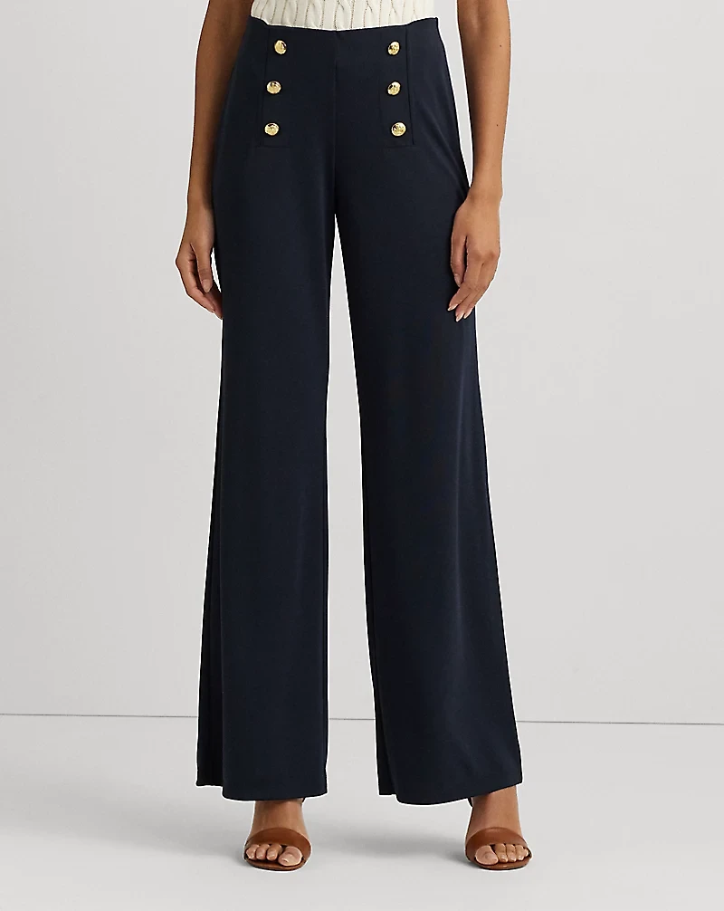 Stretch Jersey Wide-Leg Pant