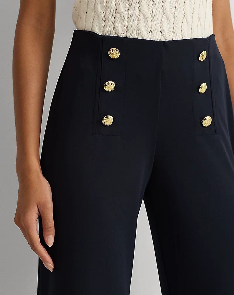 Stretch Jersey Wide-Leg Pant