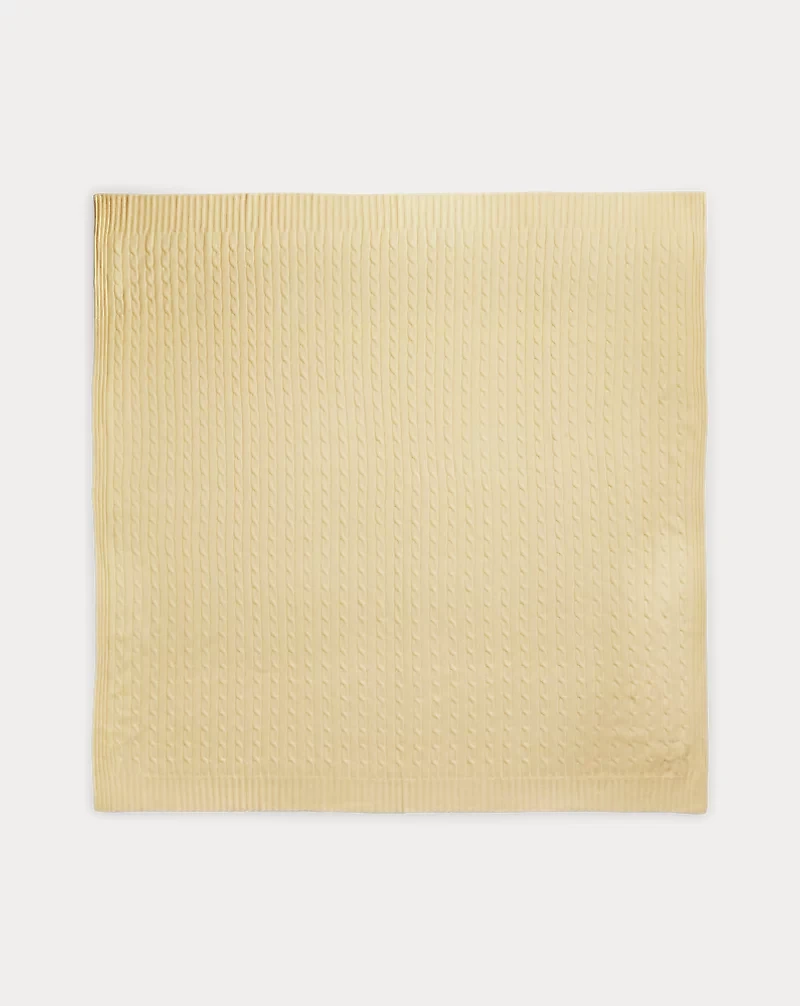 The Iconic Cable Cashmere Throw Blanket