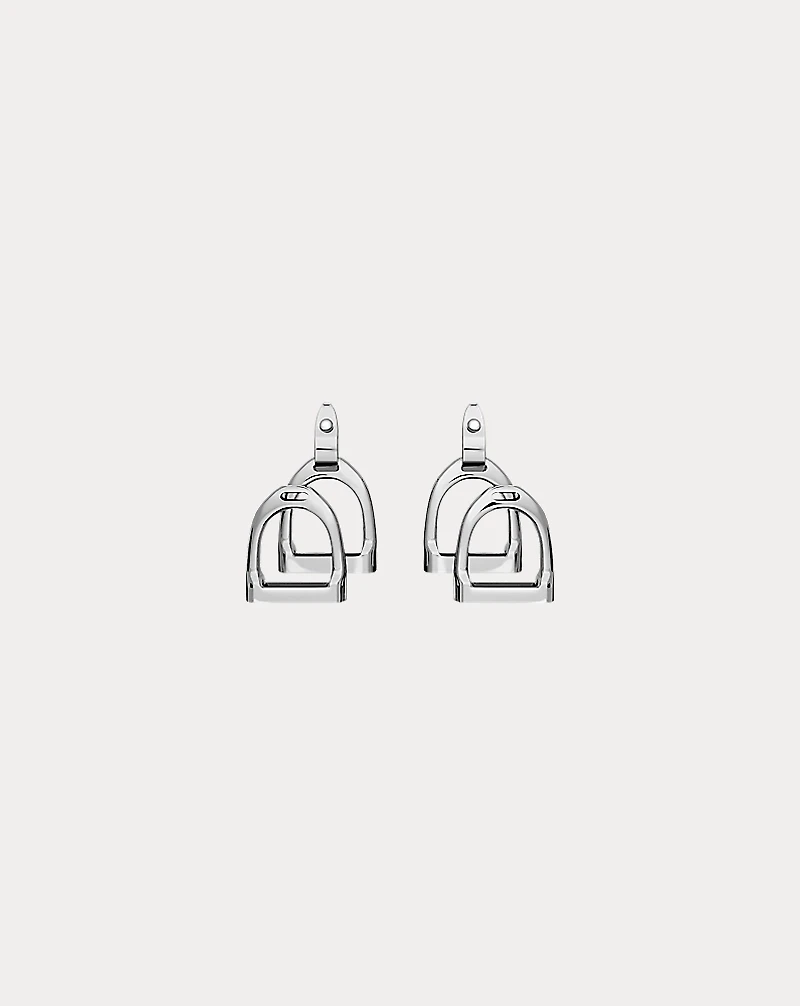 Sterling Silver Double-Stirrup Earrings