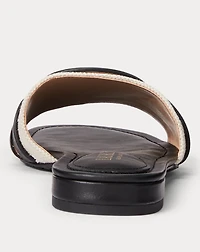 Alegra Canvas-Leather Slide Sandal