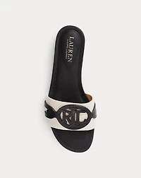 Alegra Canvas-Leather Slide Sandal