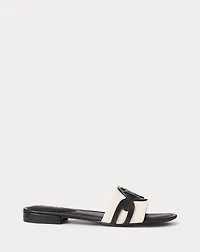 Alegra Canvas-Leather Slide Sandal