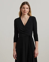 Surplice Jersey Dress