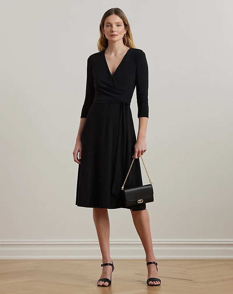 Surplice Jersey Dress