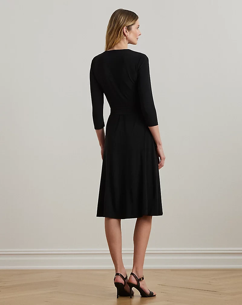 Surplice Jersey Dress