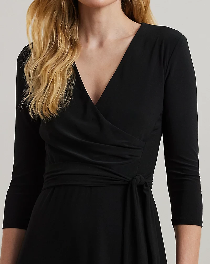 Surplice Jersey Dress