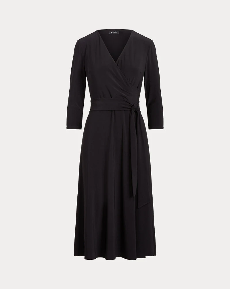 Surplice Jersey Dress
