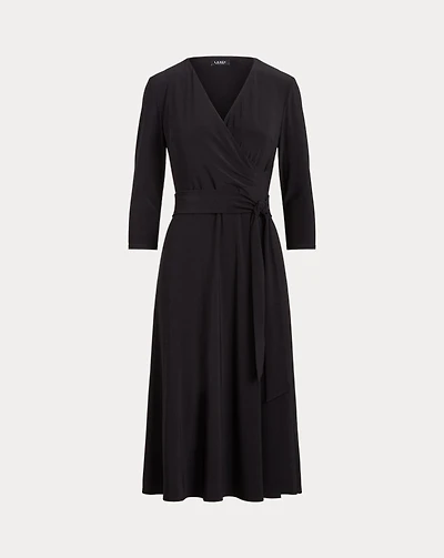 Surplice Jersey Dress
