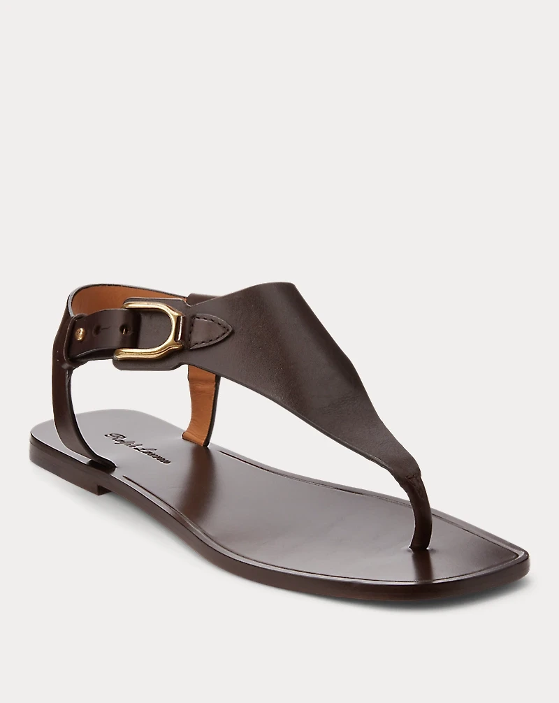 Delancie Burnished Calfskin Sandal