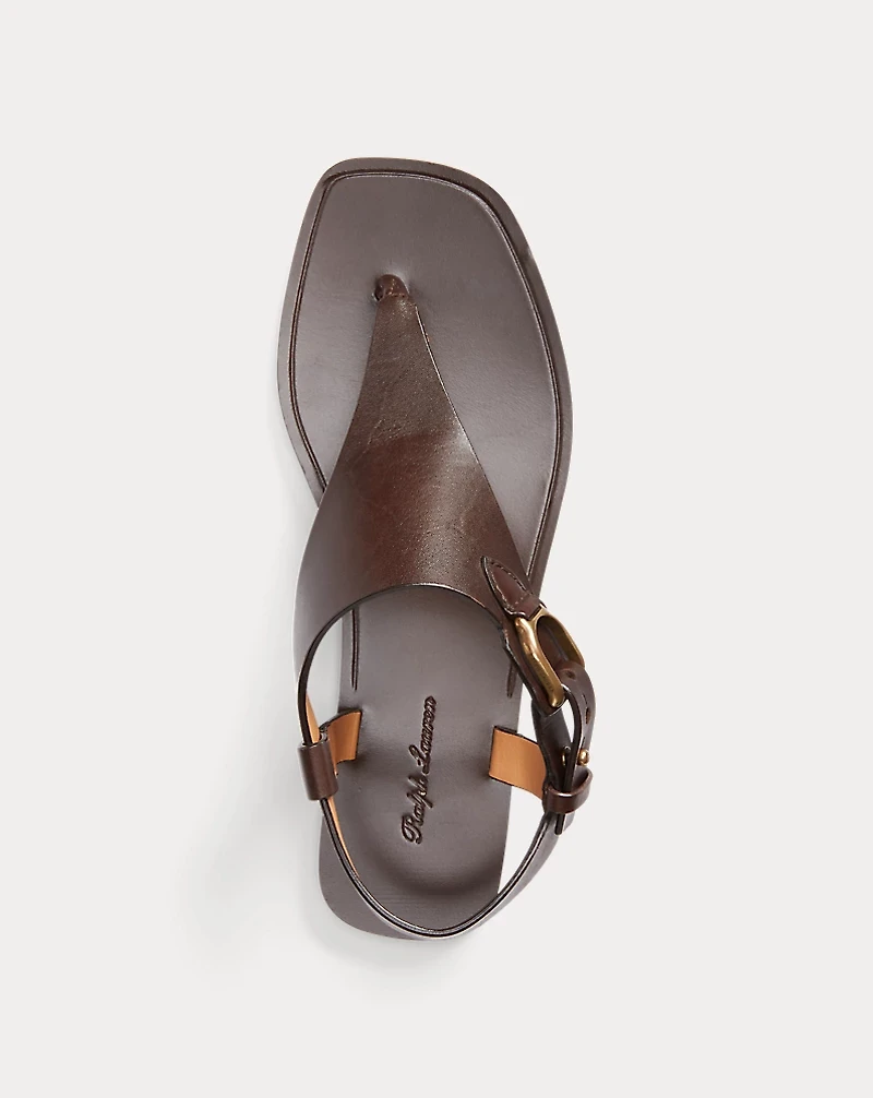 Delancie Burnished Calfskin Sandal