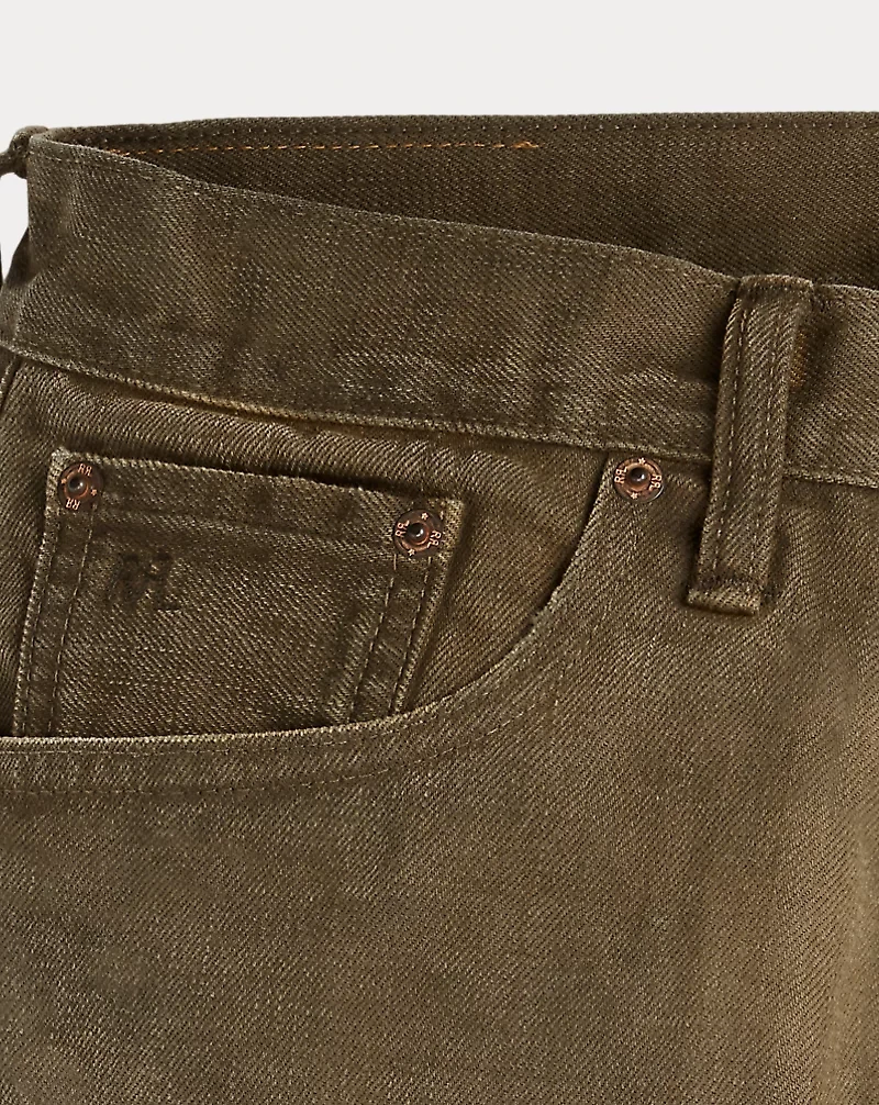 Slim Fit Distressed Brown Jean