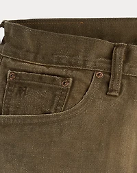 Slim Fit Distressed Brown Jean