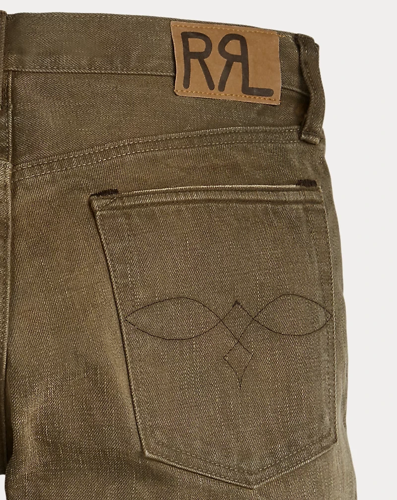 Slim Fit Distressed Brown Jean