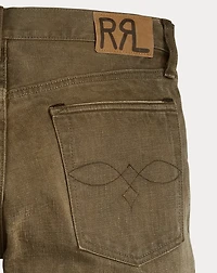 Slim Fit Distressed Brown Jean