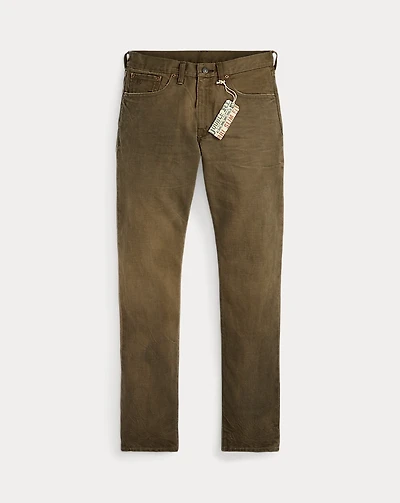 Slim Fit Distressed Brown Jean