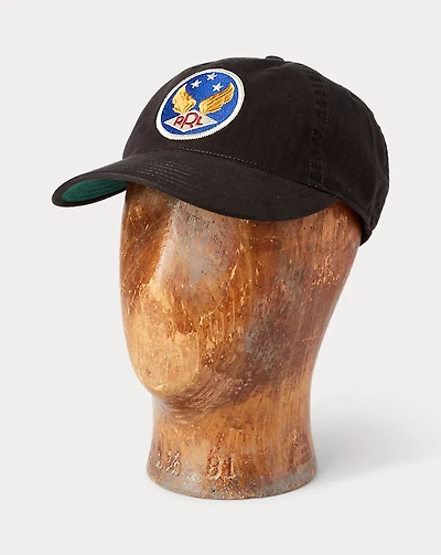 Winged-Logo Twill Ball Cap