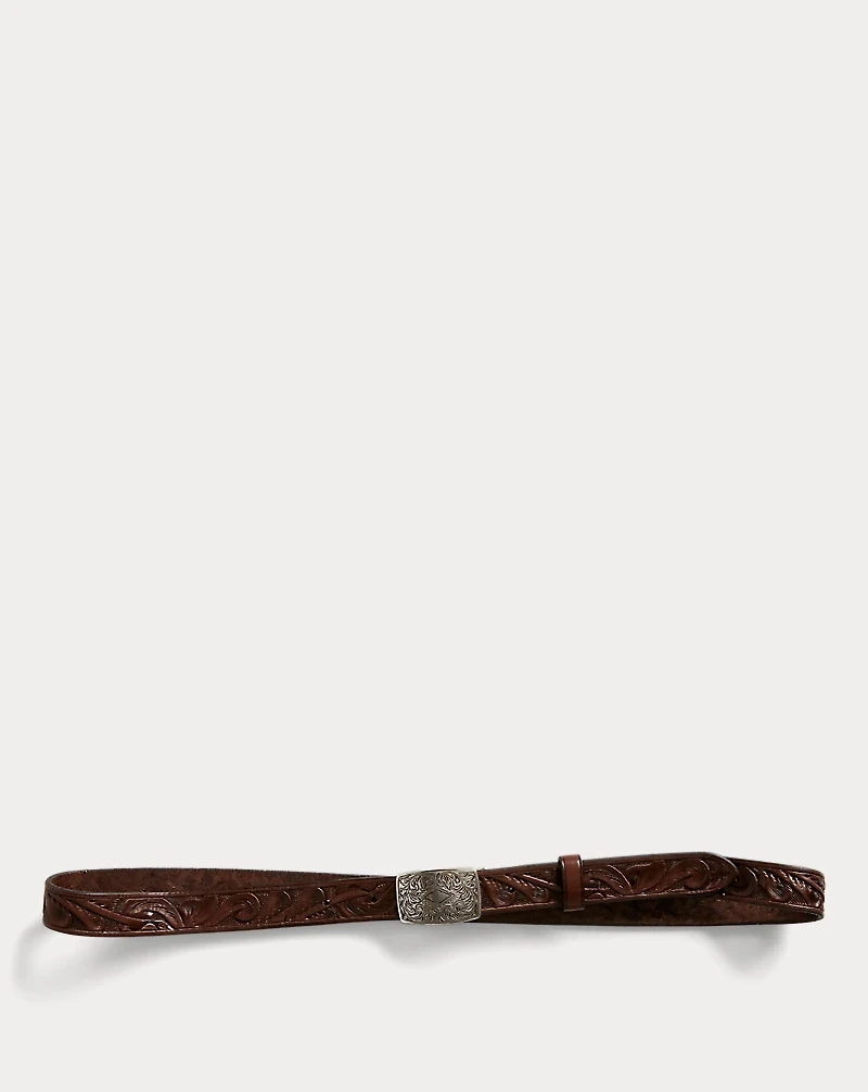 Hand-Tooled Leather Belt