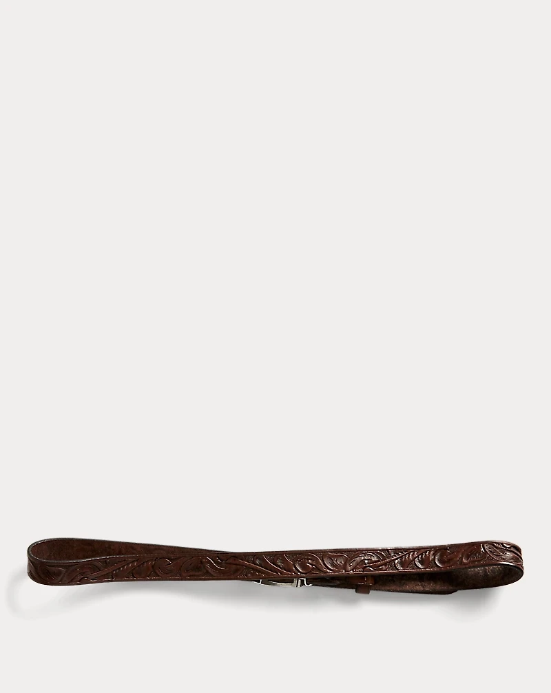 Hand-Tooled Leather Belt