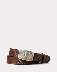 Hand-Tooled Leather Belt