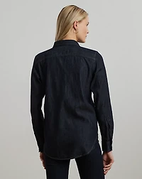 Relaxed Fit Denim Roll-Tab-Sleeve Shirt