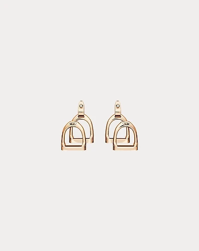 Rose Gold Double-Stirrup Earrings