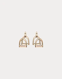 Rose Gold Double-Stirrup Earrings