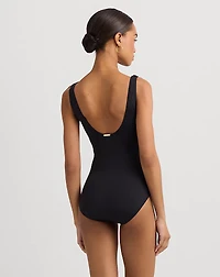 Ruffled Surplice One-Piece