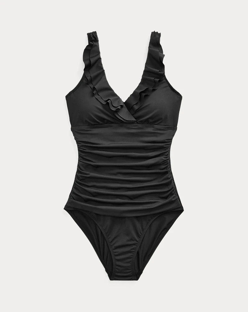 Ruffled Surplice One-Piece