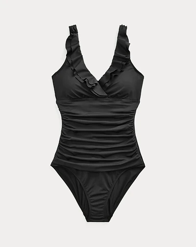 Ruffled Surplice One-Piece