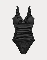 Ruffled Surplice One-Piece