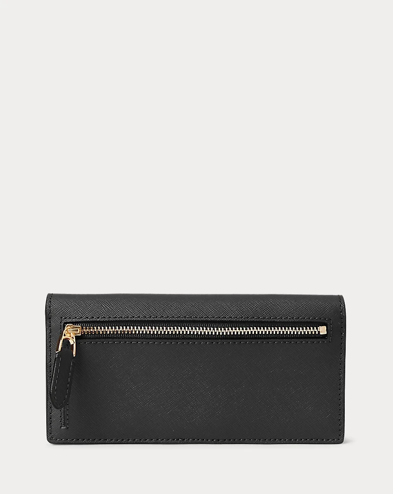 Crosshatch Leather Slim Wallet