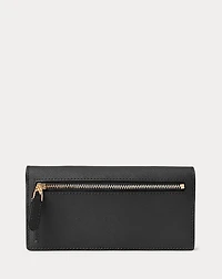 Crosshatch Leather Slim Wallet
