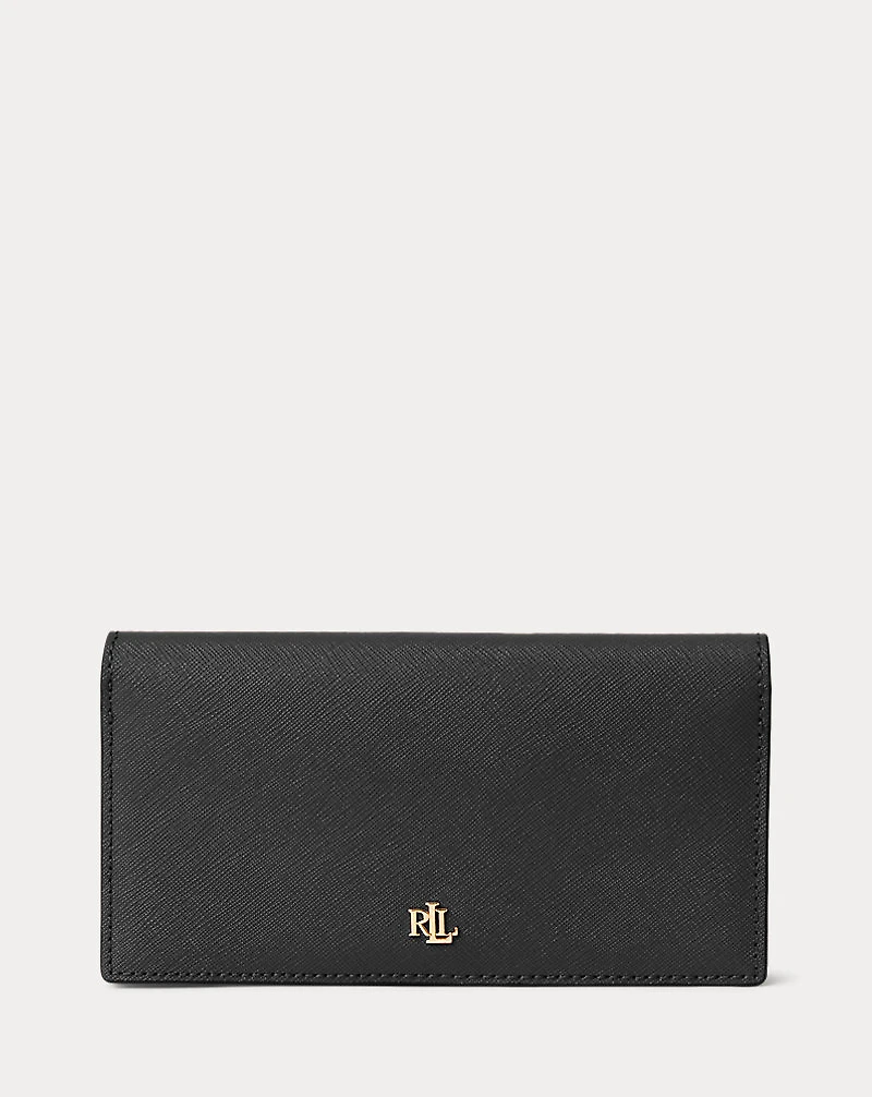 Crosshatch Leather Slim Wallet