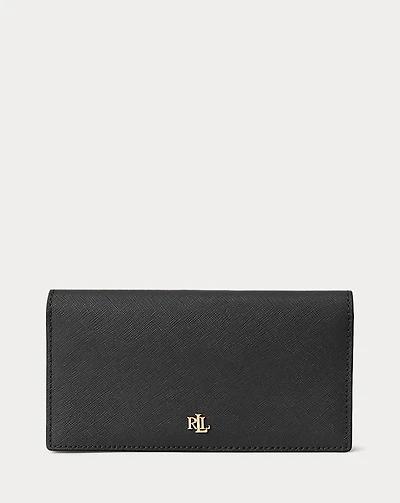 Crosshatch Leather Slim Wallet