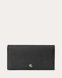 Crosshatch Leather Slim Wallet