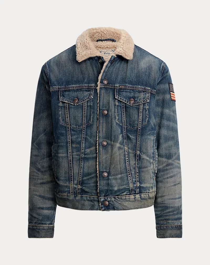 Fleece-Lined Denim Trucker Jacket