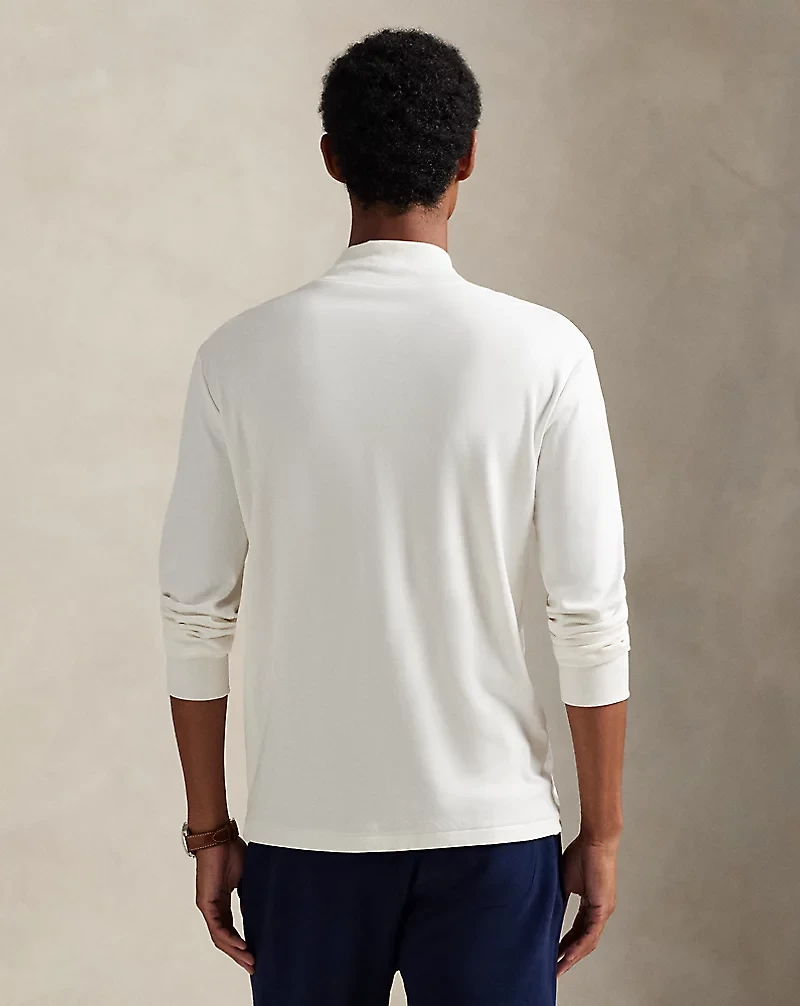 Soft Cotton Mockneck Shirt