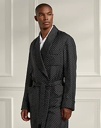 Polka-Dot Silk Robe