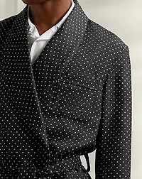 Polka-Dot Silk Robe